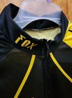 Fox Racing Yellow Austy Cycling Jersey Men s M Short Sleeve Back Pockets Vintage