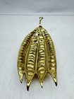 Vintage Virginia Metalcrafters Solid Brass Mimosa Seed Pod Leaf Tray Dish