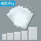 400-100 Disposable Tea Bag Empty Drawstring Filter Paper  For Loose Leaf