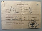 Original Ticket Id Card For  Nazi Party Congress Nsdap 1937 N  rnberg