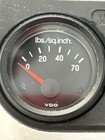 Vdo Chrome 70 Psi Oil Pressure   Water Temperature Gauge With Black Rubber Bezel