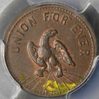 1863 Patriotic Civil War Token  256 433a Pcgs Ms62 Rb  horrors Of War 