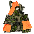 Vintage Mossy Oak Turkey Vest Xl Green Leaf Camo Vest W cushion Safety Orange
