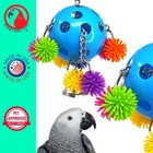 Bonka Bird Toys 2304 Spikey Rainbow Pull Small Medium Bird Toy Cages Cockatiel