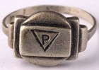 Poland Ring Trench Art Ww2 Stamp Polish Eagle 800 Silver Signet Wwii Coat Of Arm
