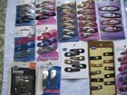 Neutral Color Goody Contour Metal Snap Hair Clips Painted Brushed Epoxy Metallic