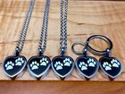Cremation Jewelry Pendant Urn For Ashes Pet Dog Cat Paw Print Heart Us Seller 