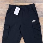 Nike Sweatpants Boys Large Black Sportswear Fleece Cargo Tapered Jogger Pants