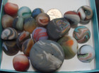 20 Glass Marbles Pcs Vintage Sea Style Nautical Display Arts Crafts Jewelry