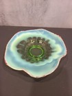 Jefferson Glass Green Opalescent Bowl Dish Cranberry Frit Smooth Rib Vaseline  