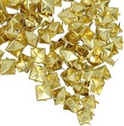 100 Pcs 9mm Metal Punk Spikes Spots  Gold Pyramid Studs Four-jaw Square Rivets F