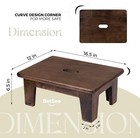 Solid Wood Step Stool  16 5 dx12 wx6 5 h  No Assembly  Holds 600lbs  Walnut