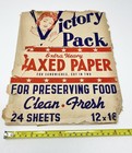 Vintage 1944 Waxed Paper Ww2 Era Victory Pack Dalemar Paper Poor Condition
