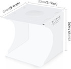 Mini Light Box Photography Tabletop Light Box 9 Inch Led Photo Studio With
