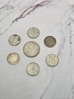 Seven Canadian Silver Coins  Dimes quarter  George V-elizabeth Ii