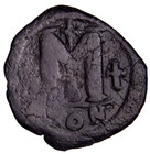 Justinian I  527-565     Follis Christian Cross Con Byzantine Coin W coa