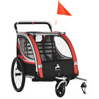 Baby Bike Trailer For Kids 2 Seater  Bike Stroller  Red