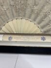 Antique J duvelleroy Butterfly And Bows Lace Fan   Container Case 21 Inches