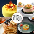 4 Pcs Round Ring Mold For Cooking stainless Steel 3 Inch Food Molds With 1 Pushe