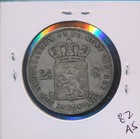 Netherlands - 1851 Silver 2 1 2 Gulden Crown - Scarce -  8296