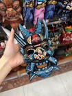 Hand-painted Wooden Chinese Nuo Opera Mask Shou Character Folk Art Wall Decor