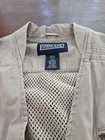 Lands End Mens Fishing Hunting Safari Khaki Vest Size L 42-44