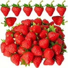 10 20 Pcs Artificial Strawberries  Fake Fruit For Home  Party  Holiday Decor