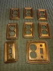 Vtg Kirsch Vintage  chateau  Style Brass Wall Plate Cover Lot 8 Outlet And Light