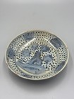 Antique Chinese 17th C  Ming Dynasty Rock   Floral Porcelain Plate 7 3 4  