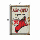 Tin Sign Texaco Oil Gas Rustic Gas Station Metal Sign D  cor Garage Auto Shop