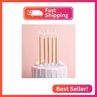 Phd Cake Gold Long Thin Metallic Birthday Candles  Cake Candles  Birthday Partie
