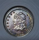 1829 Capped Bust Monster Toner Half Dime Au 