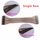 Single double Row Dupont 2 54mm Rainbow Cable Jumper Wire Male-female 1x2p-2x20p