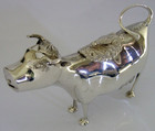 Rare Austro-hungarian Solid Sterling Silver Cow Creamer Cream Jug C1900