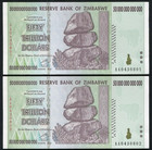 2008 50 Trillion Dollars Zimbabwe Banknote  Aa P-90 Gem Unc 50 Trillion Series