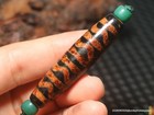 Magic Energy  Tibetan Old Agate Water Wave Big Rich Badly Etched Dzi Bead Amulet