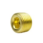 5 Pack 1 8  Pipe Plug Countersunk Hex Head Style Male Npt Brass Pipe End Fitting