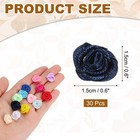 0 6  Roses Flower Satin Ribbon For Crafts  30 Pack For Sewing  Dark Blue