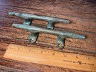 Pair Of Vintage Bronze 6  Herreshoff Style Cleats  Drawer door Handles  Patina 
