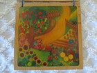 Vtg  Selecta Wood Child s German Folk Art 5-panel Growth Chart - 41  X 7-3 4 