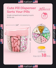 Portable Pink Pill Organizer With 7 Compartments   Easy Access  Bpa-free