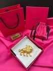 Schiaparelli Zodiac Brooch  Gold Astrology Pin With Box And Dust Bag