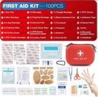 100pc First Aid Kit For Work Home Office Rv Boat Marine Camping Hiking Car Trave