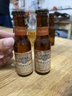 4 Sets Of Vintage Glass Beer Bottle Salt   Pepper Shakers Sets  See Pics  