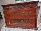 Antique Watchmaker s Wood Parts Cabinet   L h  Keller 1850 s - 1890 s