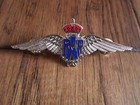 British Royal Air Force Military Wings Badge 3 1 4  Double Post Metal Pin 