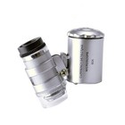 Mini Jeweler 60x Pocket Microscope Jewelry Magnifier Loupe Glass Led Light