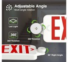 4 Pack Led Exit Sign Emergency Light   hi Output Red Compact Combo