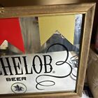 Vintage Michelob Beer Mirror Sign Wood Frame 19 5    X 13 5   