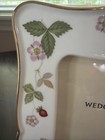 Wedgwood Wild Strawberry Photo Frame Bone China With Gold Trim Euc 3 5 x 5 